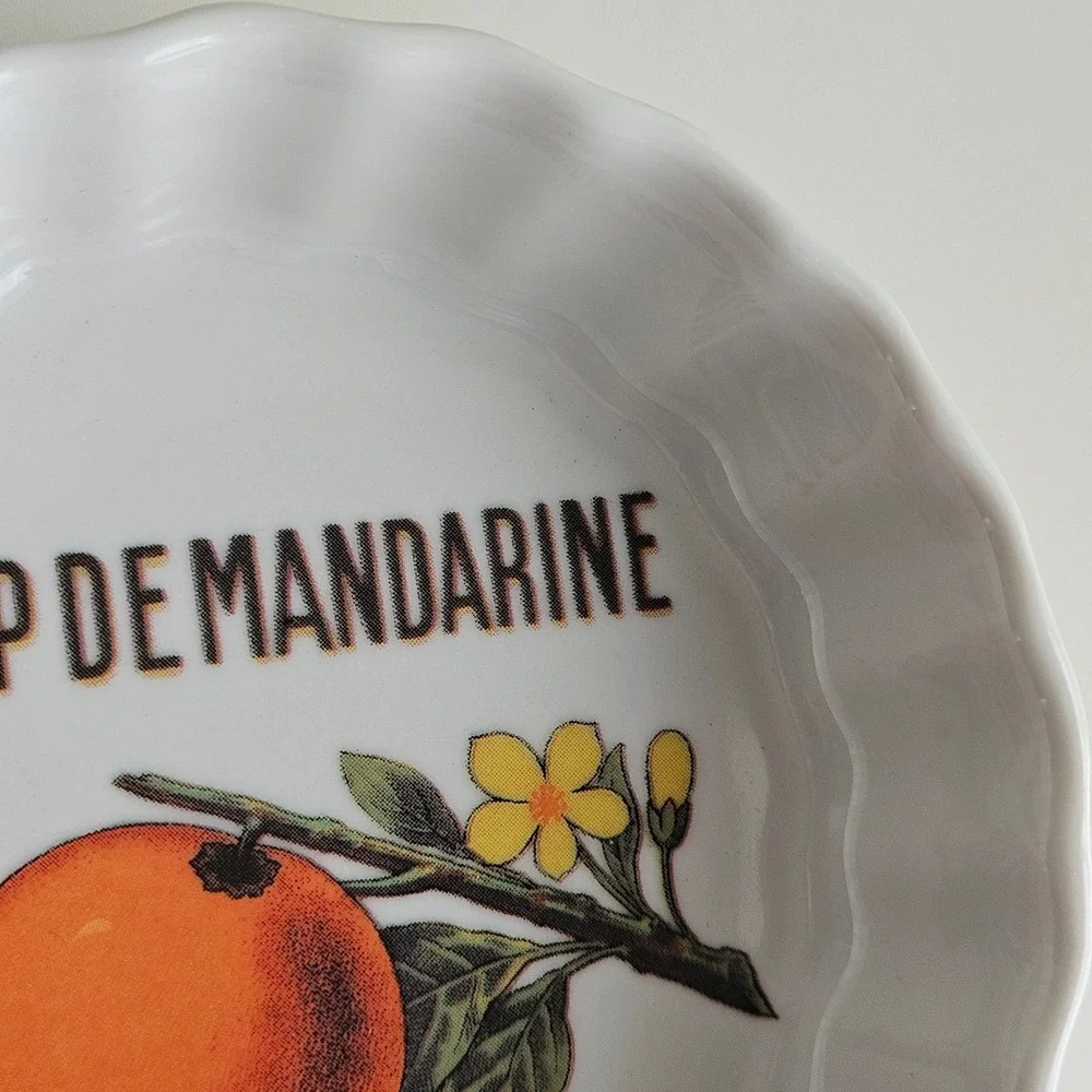 Williams-Sonoma Tart Dish Rosanna Sirop de Mandarine‎ White Made in Italy 3.75in